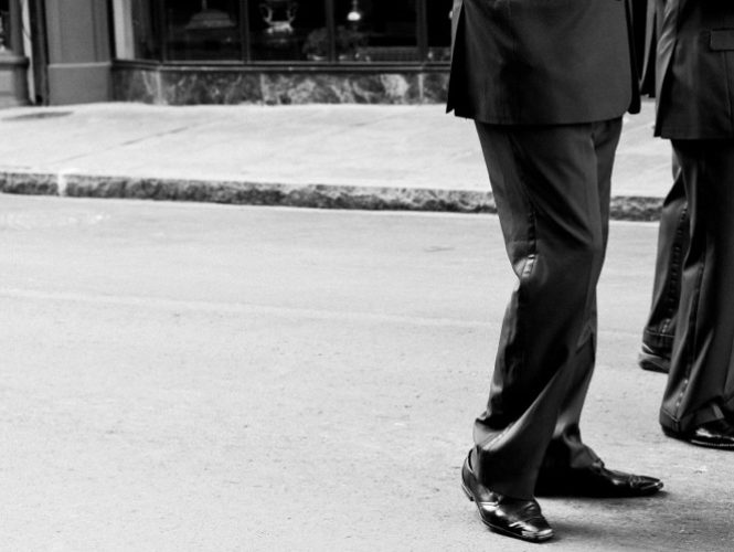 Businessman on the street in a suit
