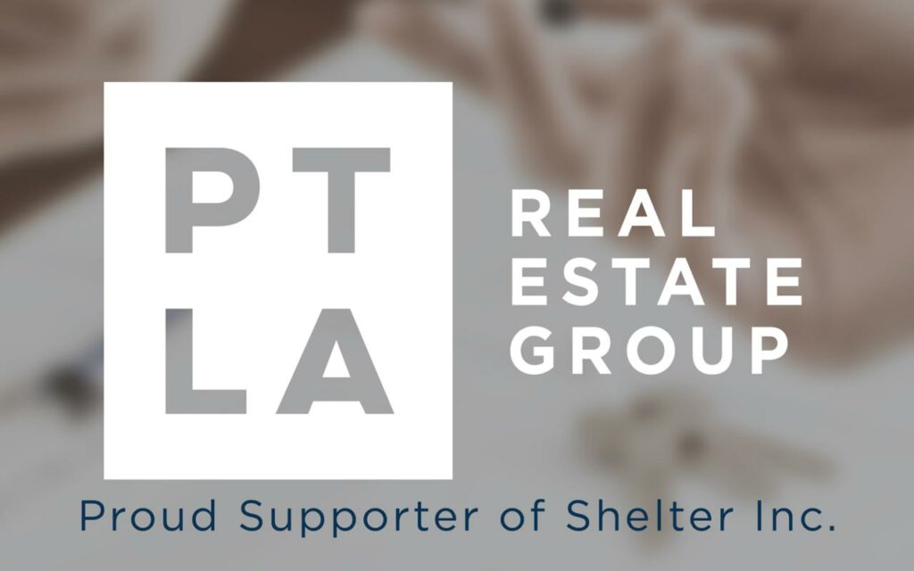 PTLA Proud supporter of Shelter Inc.